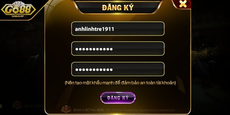Đăng Ký GO88 Hướng Dẫn Chi Tiết Và Những Điều Cần Biết 2 Điền thông tin đăng ký GO88 theo yêu cầu