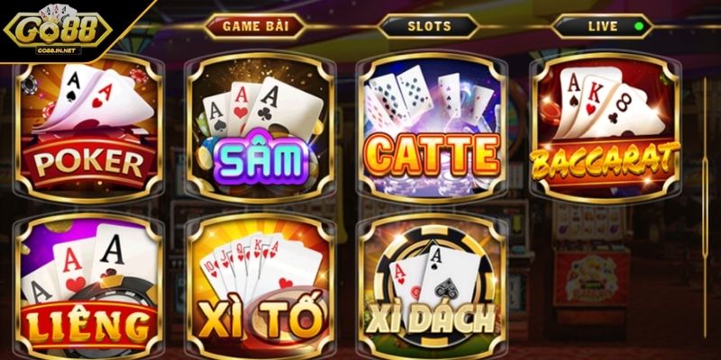 Điểm danh những sảnh game bài GO88 đẳng cấp